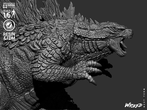 3D Printed Fan Art Godzilla Sculpture by Wicked - Picture 18 of 24