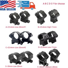 25.4/30mm Scope Ring Low/Medium/High Profile Mount for Dovetail/Picatinny Rail