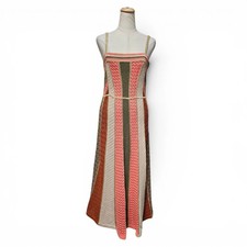Zimmermann Multicolor Striped Crochet Cotton-Blend Midi Dress Size 2 Preloved