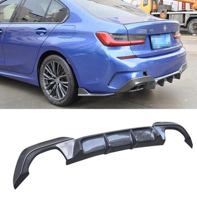 Carbon Fiber Rear Bumper Lip Diffuser For BMW G20 G21 Sedan 4DR M Tech 2019UP