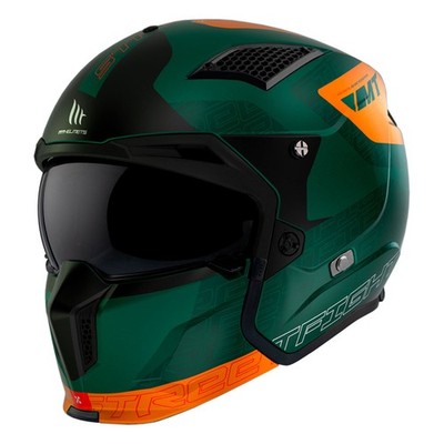 MT Helmets Streetfighter SV S Modular Helm Totem C6 Grün Orange Matt ECE 22.06