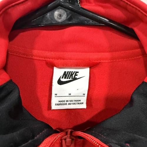 Nike Youth Track Jacket M Red Black Full Zip Athletic Logo Sportswear Hang Tag - Picture 2 of 6