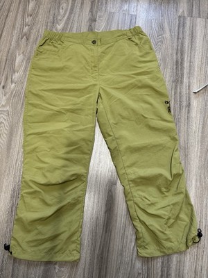 Jack Wolfskin Damen Travel Cropped Hose Pants UK Größe 16/18 Outdoor Grün