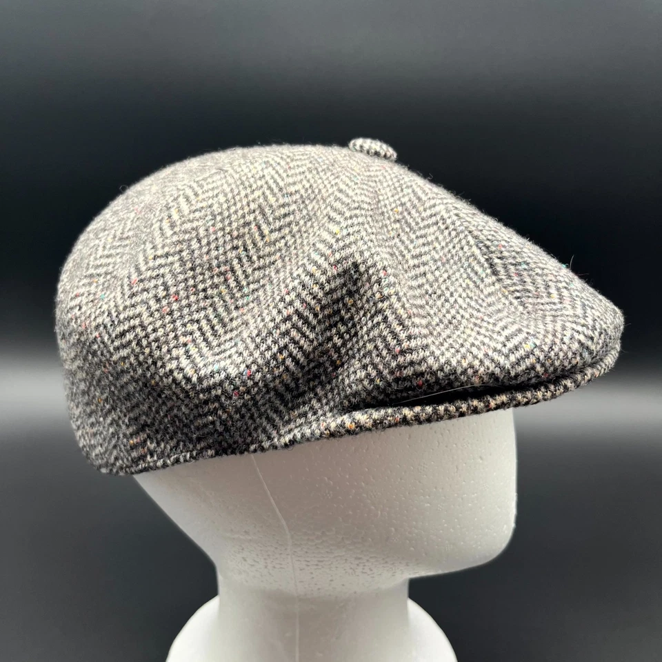 Sombrero Kangol Para Hombres Marrón Espiga Gorra de Newsboy Plana Ajustada Invierno Exterior Foto 3 de 4