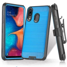 GSA Brushed Stand Holster Case for Samsung Galaxy A20/A50 - Blue