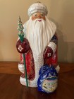 Russian Hand Carved Santa Claus Wooden Grandfather Frost Hand Painted  Signed — photo 1