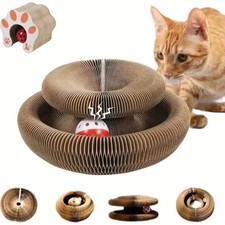 Accordion Magic Organ Cat Scratching Board Toy Kitty Kurlz Ball Scratch Pad