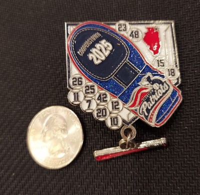 Cooperstown Baseball Trading Pin 2025 Glenview Patriots Sliding