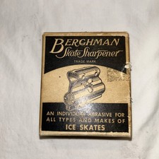 Vintage Berghman USA Adjustable ICE SKATE Sharpener in Original Box