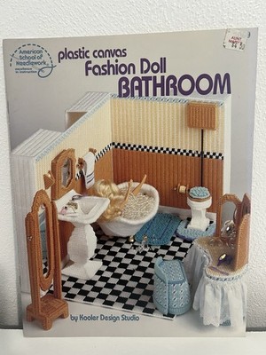 American School of Needlework | 3089 | Plastic Canvas | Fashion Doll Bathroom