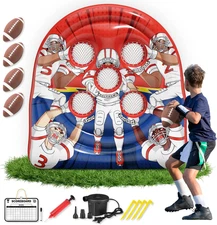 Football Target Toss Game - Inflatable Football Throwing Target Toy - Carnival P