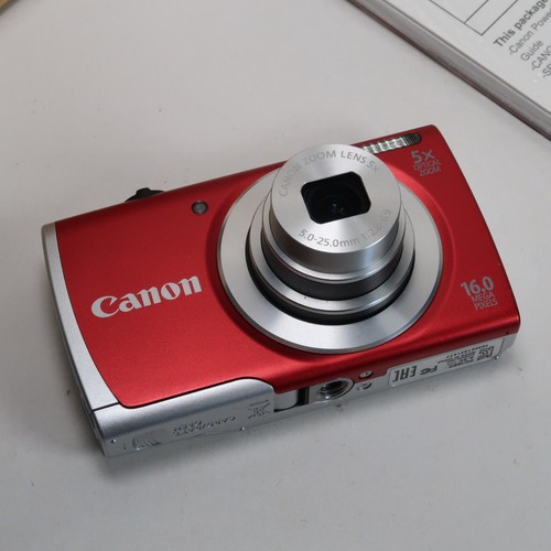 Canon Powershot A2500 Digital Camera Red 16Mp 5x Case, Boxed - Very Good - Photo 8 sur 21