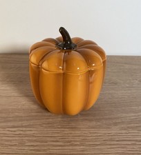 Partylite Pumpkin Patch Ceramic Candle Holder Halloween Autumn Orange Brand New
