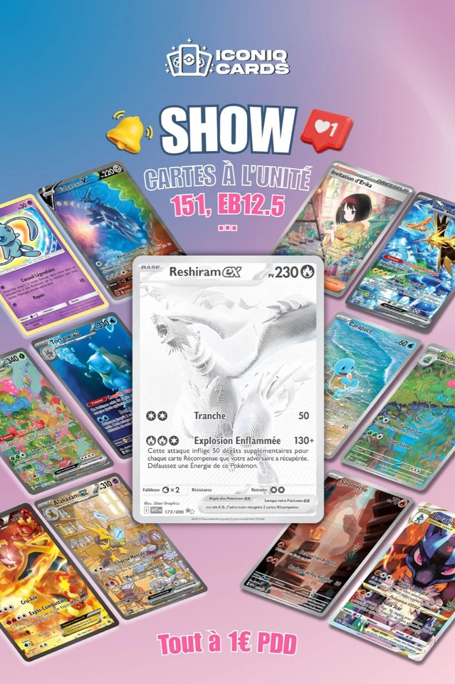 Énorme Show Cartes à l'unité (151, EB12.5, Alt, AR, ...) - 1€ PDD 🚀✨