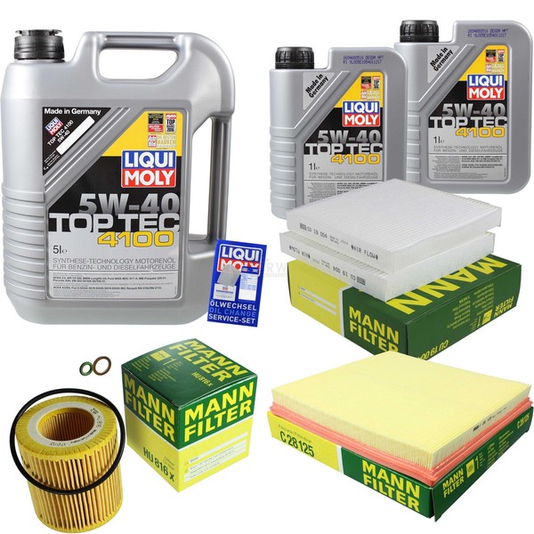 Inspektionspaket 7L Liqui Moly Top Tec 4100 5W-40 FüR BMW X3 F25 Xdrive35I X4-image