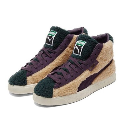 PUMA Basket Men s Mid Vintage Sherpa Sneakers |381179-01 | Size 12 | NO BOX