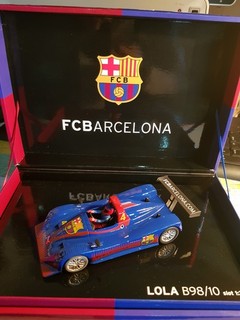 Fly Lola B98/10 FC Barcelona Ref E 0501 / 96013 superb/unbenutzt Präsentationsbox