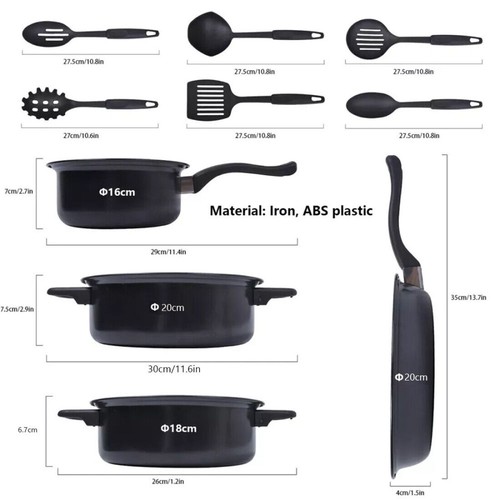13-teiliges Topfset Induktion Antihaft Kochtopf Set|induktions Küche Töpfe Set - Bild 8 von 13