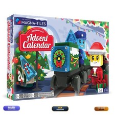 MAGNA-TILES microMAGS Advent Calendar 34-Piece Magnetic Construction Set