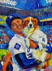 Shohei Ohtani and Decoy Grailpop Oil Painting ACEO Print Artist Signed /30 S3#97