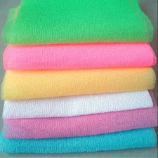 5 Pcs Nylon Back Exfoliator Body Scrub Towel Japanese Bathing Scrubber