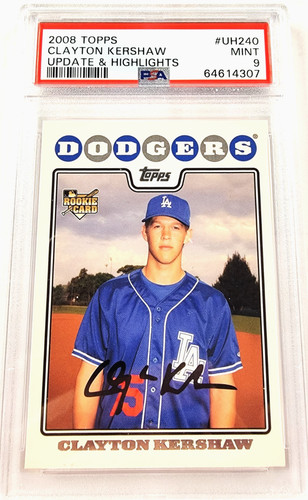 2008 TOPPS UPDATE & HIGHLIGHTS #UH240 CLAYTON KERSHAW - RC - Multi- PSA 9's MINT