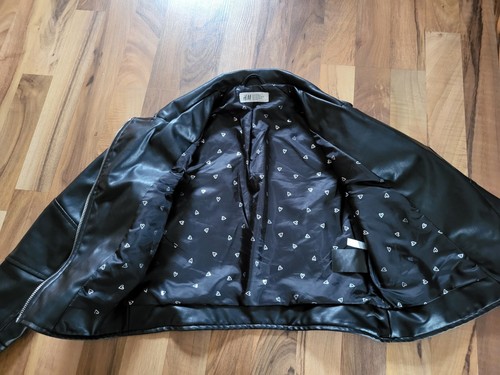H&M Lederjacke, schwarz, Gr. 140 - Bild 2 von 3