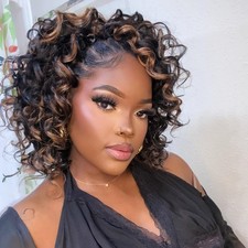 8 Inch Deep Ocean GOGO Curl Crochet Hair for Black Women, Water Wave Syntheti...