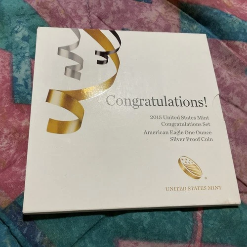 2015-W Proof $1 American Silver Eagle Dollar Congratulations Set In OGP
