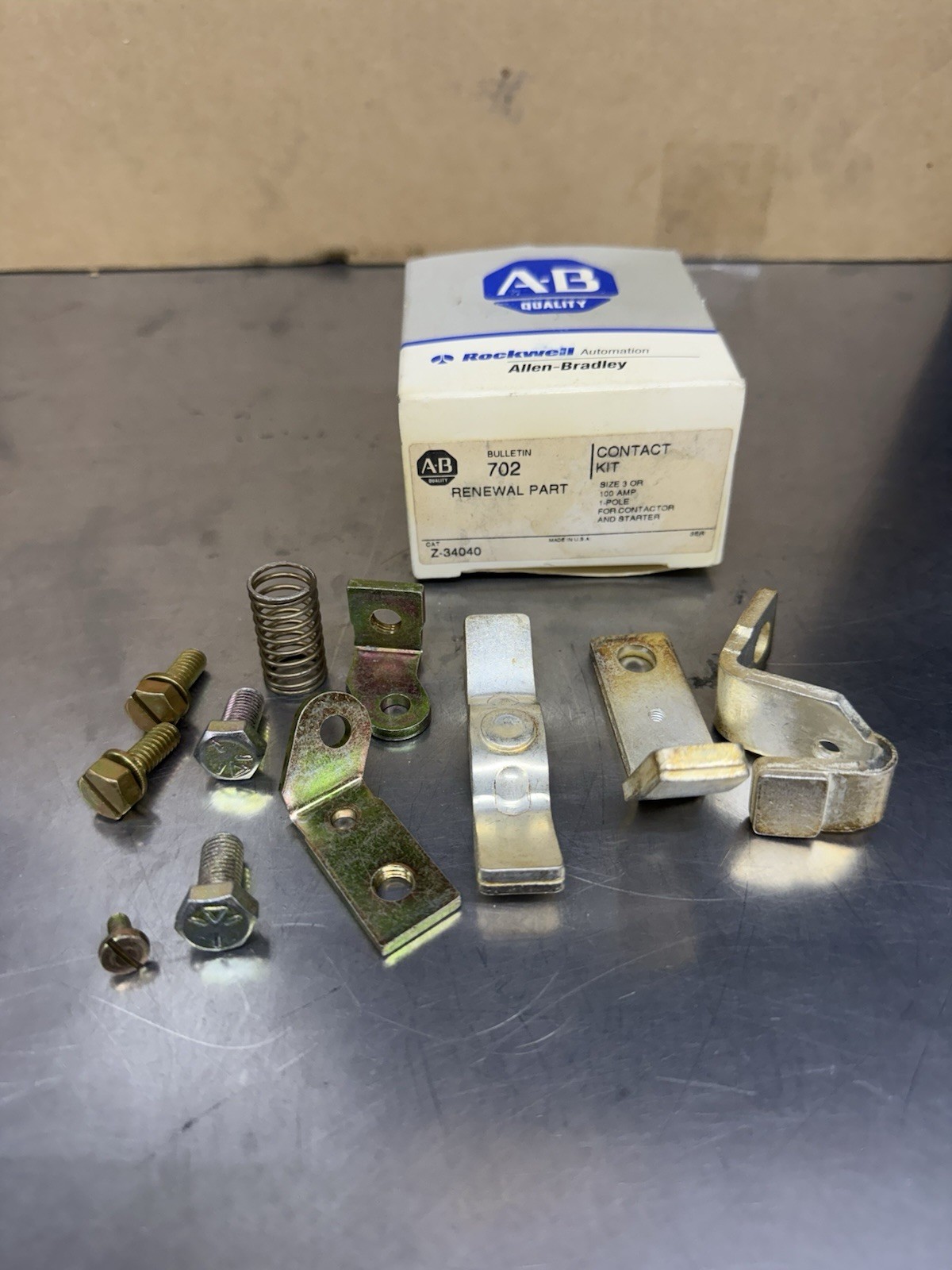 Allen Bradley Z-34040 Contact Kit For Size 3 Contactor Starter New Old Stock USA