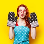 2pcs Microwave BBQ Oven Cotton Baking Pot Mitts Heat Resistant Kitchen Gloves