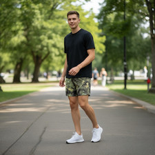 Nike DRI-FIT Flex Running Shorts 5'' Mens LARGE Unlined Tech Digi Camo FZ0740