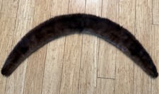 Vintage 1940s - 1950s Dark Brown Mink Fur Stole Wrap Collar Scarf EUC