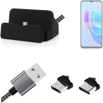 Docking Station für Tecno Spark 9 Pro + USB-Typ C und Micro-USB-Anschluss
