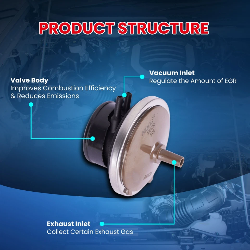 Válvula EGR para 87-01 Toyota Camry Celica Lexus ES300 95-99 Subaru Legacy Impreza Foto 4 de 4