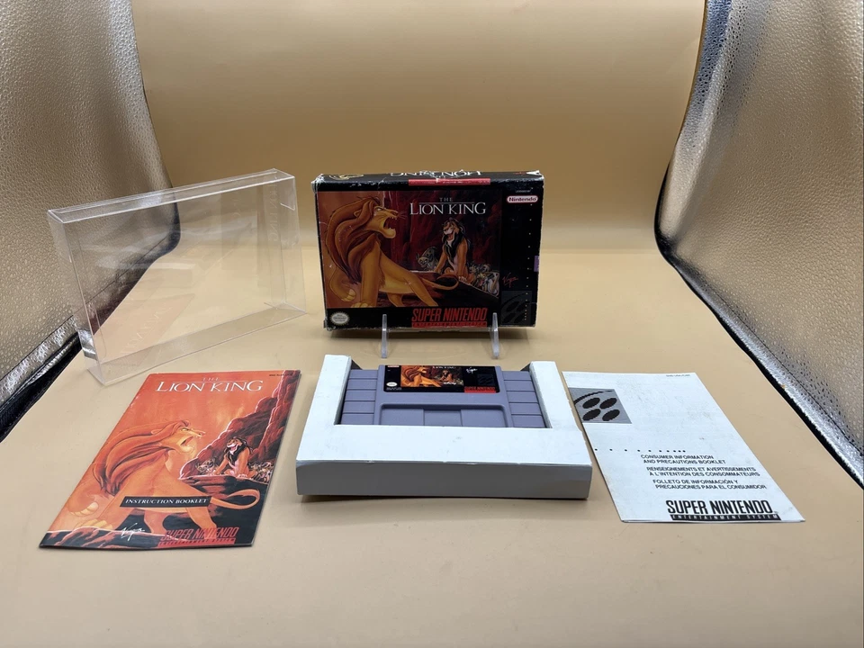 Caja Completa Videojuego Vintage Super Nintendo Entertainment The Lion King Años 90 Foto 2 de 4