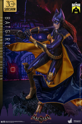 1/6 DC Batman Arkham Knight Batgirl Figure Purple/Gold Version Hot