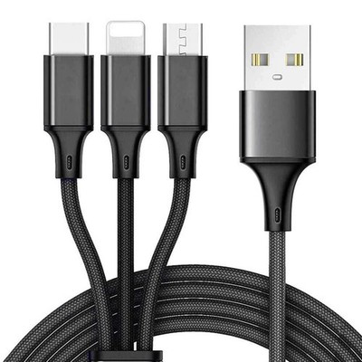 LOT NEW USB Charging Cable Universal 3 in 1 Multi Function Cell Phone Charger