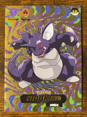Shadow Nidoking #0034 Gold Textured Holo Crystal Collection 2024 Pokemon Non-TCG