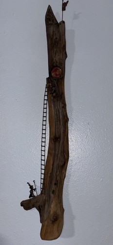 Skulptur Treibholz mit Metall "Der Zauberturm". Unikat cooles Stück - Bild 1 von 16