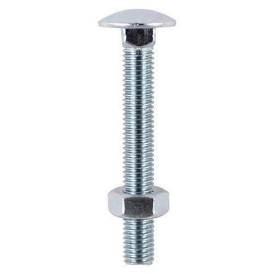 Timco - Carriage Bolts & Hex Nuts - with Square Anti Spin - Zinc