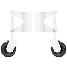 4" Spring Loaded Gate Caster 220lb Capacity White for Left/Right Wood Metal Gate