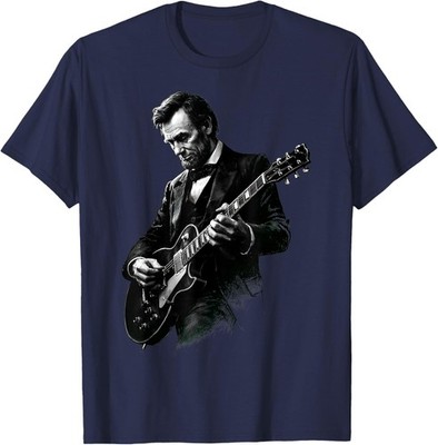 Abraham Lincoln Abe Lincoln Playing Guitar Retro Vintage Unisex T-Shirt