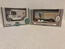 Lot Of 2 ERTL Delivery Truck Die Cast Coin Banks model truck bank IN BOX