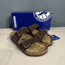 BIRKENSTOCK Arizona BS Slide Sandal Unisex Size US Womens 8 Mens 6 Dark Brown
