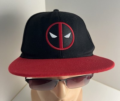 Deadpool Baseball Hat Cap Snap Back Black Red Marvel Adjustable Mens OS