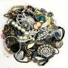 2 lbs Jewelry Lot Vintage to Now Costume Wear Resell Craft Harvest