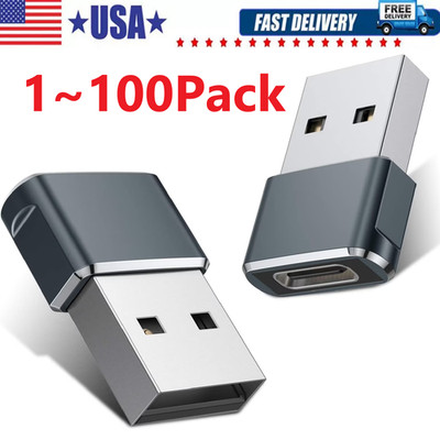 1~100PCS USB C3.1 Type C Female to USB3.0 Type A Male Port Converter Adapter LOT