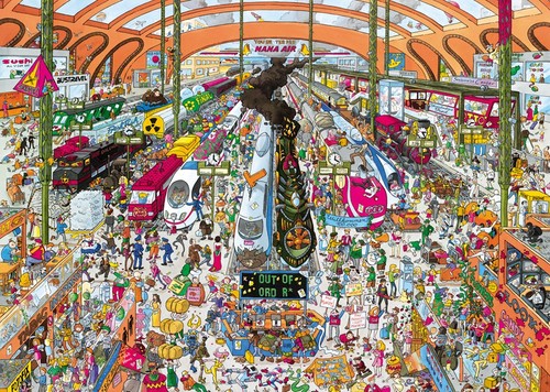 NEW Heye Jigsaw Puzzle 2000 Pieces 29730 Christoph Schone Train Station - Picture 2 of 2