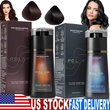 200ml Polar Hair Instant Dye Shampoo, Hair Color Shampoo for Hair Natural Color
